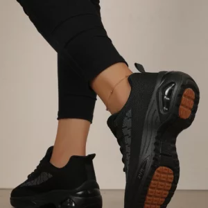 Polyurethane non-slip sole, casual sports shoes women's simple low-top sports shoes women's comfortable breathable woven women's - Image 1