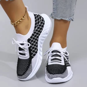 Spring and Autumn New Women's Casual Lace up Sports Shoes Comfortable, Breathable, Lightweight, Wear Resistant Sports and Leisur - Image 3