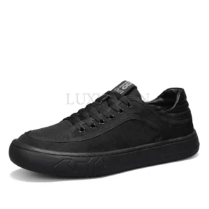 Casual Shoes Sneakers Canvas Shoes Casual Shoes Pure Black Wear-resistant Thick Sole Versatile Breathable Casual Work Shoes - Image 6