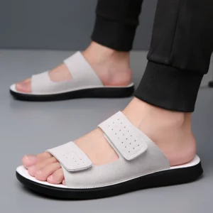2025New Men's Slippers Comfortable Soft Sole Cork Slippers for Men Summer Leisure Platform Sandals Designer Slides Large Size48 - Image 3