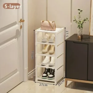 Multi Layer Shoe Rack Storage Rack, Shoe Rack Storage Rack, Space Saving, Wall Corner Stackable Shelves, Adjustable Storage Cabi - Image 5