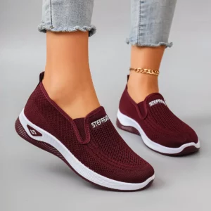 Spring New Women's Casual Sports Shoes, Comfortable, Breathable, Lightweight and Wear-Resistant Lazy Shoes, One-Leg Soft-Soled Flat Shoes - Image 4