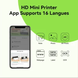 PeriPage A40 Continuous Thermal A4 Printer Wireless PDF Webpage Contract Picture Printers Maker 210mm Paper No Ink or Toner - Image 4