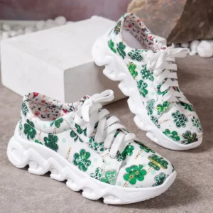 Fashion Mesh Printed Sock Sneakers Women Rhinestone Knitted Breathable Flats Shoes Woman Comfort Non-Slip Running Walking Shoes - Image 3