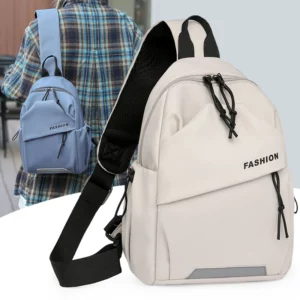 1piece fashion nylon messenger bag,unisex chest bag,adjustable shoulder strap,zipper closure,suitableforoutdoor,sports,commuting - Image 1
