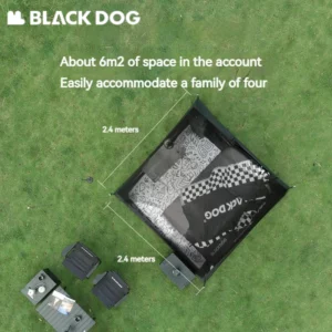 Naturehike BLACKDOG Automatic Tent Black Coating Two Doors Four Windows Camping Outdoor Sunscreen Waterproof Quick Opening Tent - Image 4
