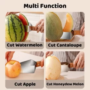 Watermelon Slicer Watermelon Artifact Slicing Knife Stainless Steel Knife Corer Fruit And Vegetable Tools Watermelon Clip - Image 4
