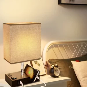 Knob Dimming Decorative Table Lamp Mobile Phone Holder Wireless Charging Bedside Lamp Simple Bedroom Night Light Reading Lamp - Image 3
