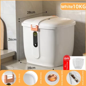 Rice Container Insect Proof Moisture Proof Rice Box Grain Sealed Jar Kitchen Container Rice Storage Box 5/10kg of Rice Bucket - Image 6