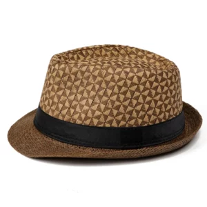 Fashion Summer Jazz Hat Beach Sunscreen Straw Hat Men Classic Panama Hat Retro Fedoras Top Hat Women Short Brim Bucket Hat - Image 5