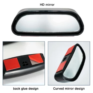 1pc Universal Car Mirror 360° Adjustable Wide Angle Side Rear Mirrors blind spot Snap way for Parking Auxiliary Rear View Mirror - Image 4