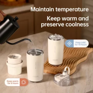 Portable Juicer Blender 304 Stainless Steel Thermos Bottle Juicer Mixer Smoothie Blender Electric 26 Blades Juice Extractor - Image 3