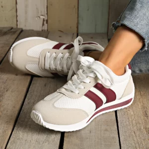 2025 Spring/summer Women's Sneakers Casual Platform Female New Striped Casual Running Shoes Comfortable Vulcanized Shoes - Image 3