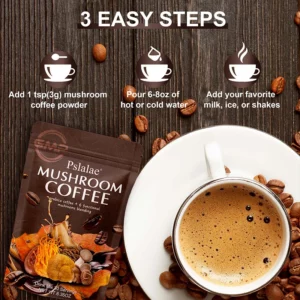 Mushroom Coffee - Reishi, Cordyceps, Energy, Mental Clarity, Focus Support, Memory Enhancement, Relieve Fatigue - Image 5