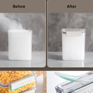 BPA Free Plastic Cereals Jar, Clear Food Storage Container, Multipurpose Stackable Kitchen Pantry Organizer, Preserving Bin - Image 5