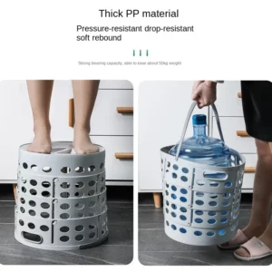 Large Laundry Folding Basket Plastic Basket for Clothes Storage Retractable Dirty Clothes Toys Organizor Hamper Basket - Image 4