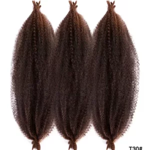 3 Packs Soft Spring Afro Twist Hair 22 Inch Marley Crochet Braiding Hair Pre-Separated Synthetic Hair Extension For Black Women - Image 4