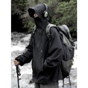 Rainstorm waterproof assault jacket camping equipment men's three in one American fast drying brand purple jacket jacket - Image 2