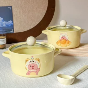 850ml Cute Zanmang Loopy Ceramics Instant Noodle Bowl Cartoon Anime Student Dormitory Hand Drawn Soup Bowl Kawaii Girl Gifts - Image 2