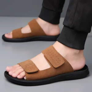 2025New Men's Slippers Comfortable Soft Sole Cork Slippers for Men Summer Leisure Platform Sandals Designer Slides Large Size48 - Image 4