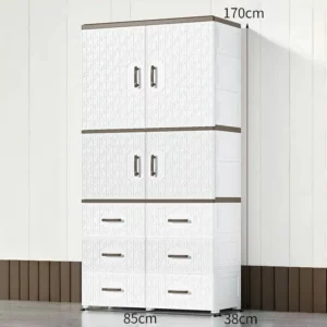 Baby wardrobe plastic locker baby drawer locker bedroom clothes storage cabinet - Image 3