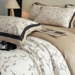 Summer Cooling Soft Silky Lyocell Eucalyptus Bedding Set Double Queen King Flowers Print Duvet Cover Bed Sheet Pillowcases 4Pcs - Image 3