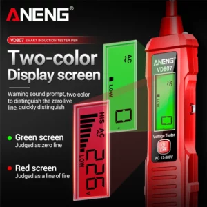 ANENG VD807 One-word Induction Portable 50/60Hz Smart Electric Pen Tester NCV Sensor AC 12-300V Non-contact Wire Detector Tools - Image 3