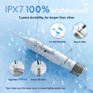 Water Dental Flosser Teeth Picks 4 Jets 3 Modes Portable Cordless D52 Water Flosser for Teeth Cleaner IPX7 Waterproof Oral Picks - Image 6