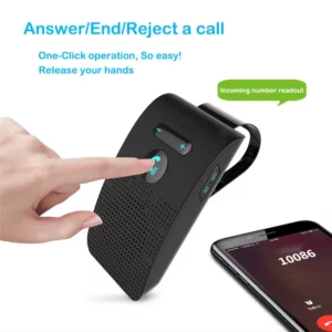 Bluetooth 5.0 Handsfree Car Kit Hifi Speaker 2W Wireless Audio Receiver MP3 Music Player Noise Cancelling Sun Visor Clip - Image 5