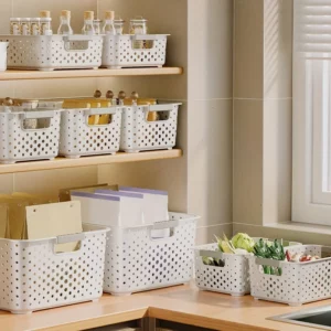 Versatile Plastic Storage Bins for Closet & Home Organization - for Kitchen, Bathroom, Bedroom, Office, Shelf Baskets - Image 3