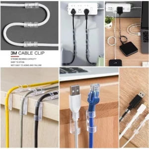 Cable Organizer Clips Cable Management Desktop & Workstation ABS Wire Manager Cord Holder USB Charging Data Line Bobbin Winder - Image 6