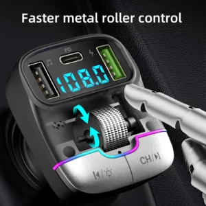 Bluetooth 5.4 FM transmitter car MP3 music player car lossless USB cigarette lighter car charger PD fast charging - Image 5