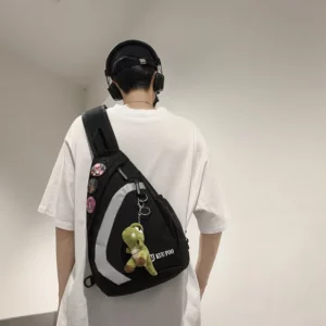 Hip Hop Multi Function Waterproof Crossbody Sling Bag Men Women Techwear Style Reflective Single Shoulder Chest Bag Backpack - Image 5