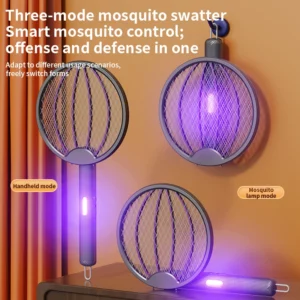 Foldable Electric Mosquito Swatter 3-in-1 Electric Mosquito Killer Anti-mosquito Lamp Rechargeable Wall-Mounted Mosquito Swatter - Image 4