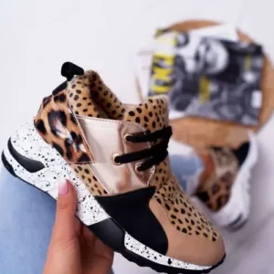 Autumn and Winter Sales of High Quality Wedges Matching Color Casual Shoes Thick Soles Lace-up Women's Single Shoes Large Size - Image 5