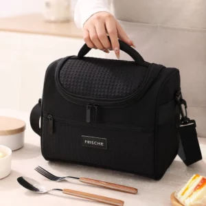 New Tote Cooler Lunch Bags Portable Outdoor Picnic Office School Insulation Bag with Shoulder Strap Lunch Box for Women - Image 3