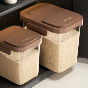 UFORU food grade kitchen rice flour rice bucket boxRice bucket 50 catty household large sealed insect-proof rice jar - Image 4
