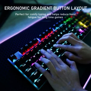 AULA F2088 Mechanical Gaming Keyboard Anti-ghosting 104 Brown Blue Switch Wired Mixed Backlight Keyboard for Game Laptop PC - Image 6