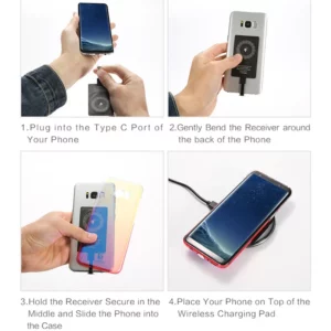 Universal Android Qi Wireless Charging Receiver Type C Wireless Charger Receiving Patch For Micro USB Smartphone For Iphone 6 7 - Image 5