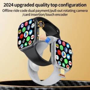 CD20 5G smartwatch global version, AMOLED screen with 180 ° rotating camera, supports SIM card WiFi GPS video call 2.29 inches - Image 3