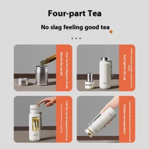 Gianxi Tea Separation Tea Cup Portable Sports Water Bottle For Male And Female Students Large Capacity Magnetic Elastic Cup - Image 5