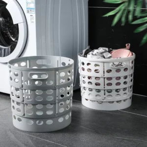 Large Laundry Folding Basket Plastic Basket for Clothes Storage Retractable Dirty Clothes Toys Organizor Hamper Basket - Image 1