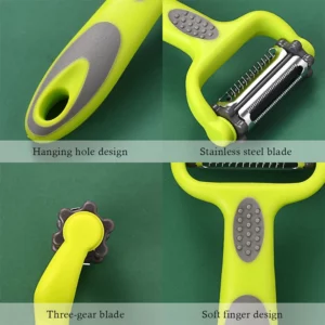 3 In 1 Rotary Peeler Fruit Vegetables Cabbage Graters Salad Carrot Potato Slicer Kitchen Multifunction Grater Julienne Peeler - Image 5