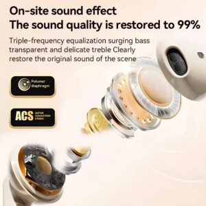 Bluetooth Wireless Earphone Human Ear Design Headset Simple Operation Easy to Grasp Headphones TWS Earbuds In Ear With Mic Touch - Image 6