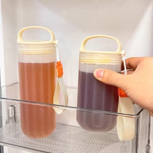 WORTHBUY New 350/550Ml Plastic Water Bottle With Handle&Rope Leak Proof Drinking Bottle Travel Sport Portable Milk Coffee Cup - Image 4