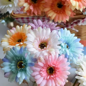 1pc/3pc/6pc Artificial Silk Gerbera Flowers Wedding Home verandahs Table Decor Fake Daisy Chrysanthemum Party Home Decoration - Image 4