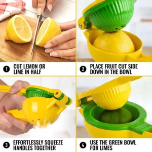 Portable Fresh Juice Presser Fruit Extractor Orange Citrus Lime Lemon Squeezer Hand Press Juicer Metal Portable Manual Juicer - Image 4