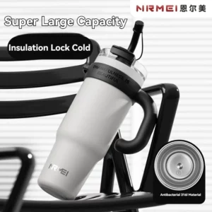 1.2L Drinkware Vacuum Flasks Thermoses Termo Water Bottle Tumbler Coffee Cup Stainless Steel With Straw Lid Insulated Mug Handle - Image 4