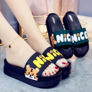Home Slipper Cloud Woman Tiger Sandals Flip Flops Sandals Soft Sole Beach Non Slip Cartoon House Shoes Thick Platform Casual - Image 2
