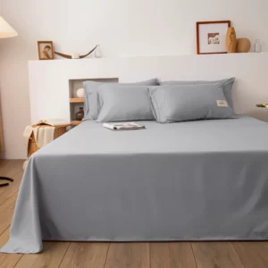 1 pc Bed Flat Sheet for Double Bed Plain Solid Color Top Sheets Single/Queen/King Flat Bedsheets Soft Home Bed Linen Sheets - Image 3